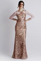 Baccio Couture - Soila Sequin Long Gold