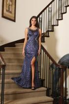 Sleeveless Full-length Embellished Evening Dress