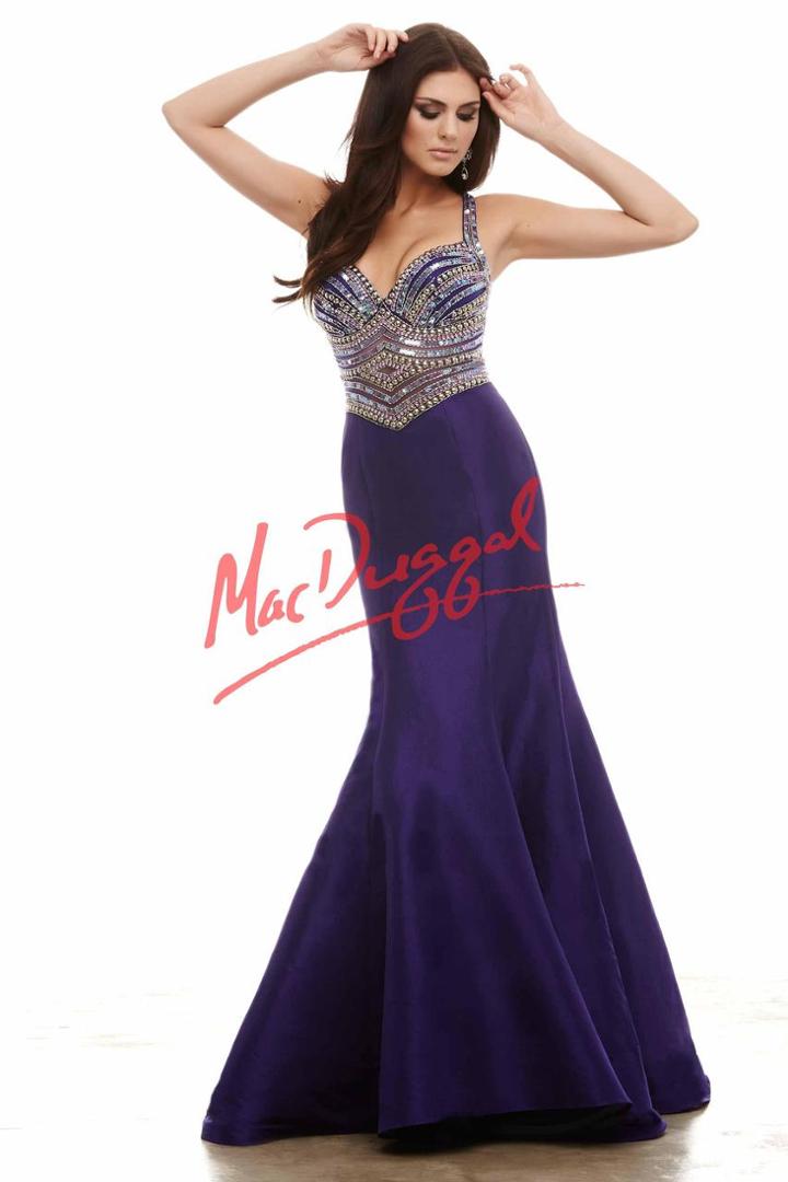 Cassandra Stone - 65005 Halter Gown In Royal Purple