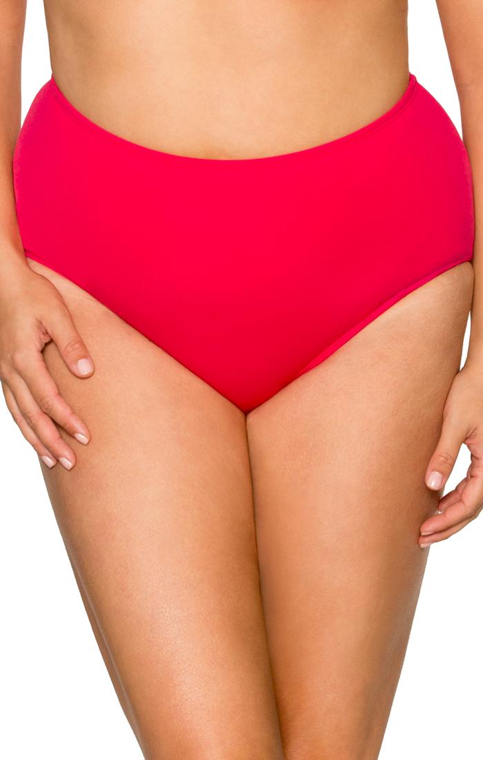 Curve Swimwear Pink Rosette 97b High Waist Bottom