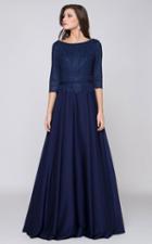 Marsoni By Colors - M182 Classic Lace Quarter Sleeve Gown