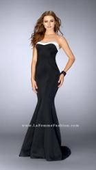 La Femme - Classic Strapless Modified Sweetheart Neoprene Dress 24715