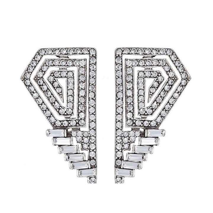 Ben-amun - Deco Crystal Geometric Earrings