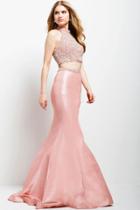 Jovani - 35328 Two-piece Embellished Mermaid Gown