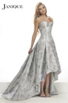 Janique - Strapless Sweetheart Hi-lo A Line Gown C1680