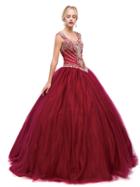 Dancing Queen - Divine Semi-sweetheart Sequined Long Gown 1168