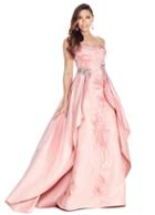 Ashley Lauren - 1289 Bedazzled Brocade A-line Dress With Overskirt