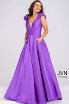 Jovani - Plunging Neckline A Line Dress Jvn88999