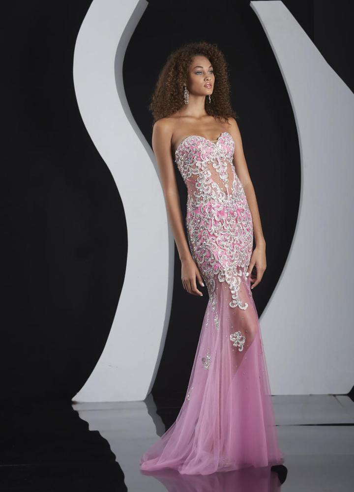 Jasz Couture - 4993 Dress In Hot Pink