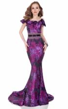 Terani Couture - Floral Ruffled Evening Gown 1623e1667