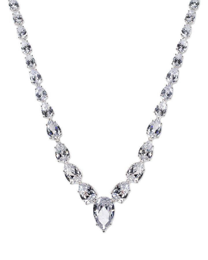Cz By Kenneth Jay Lane - Pear Necklace