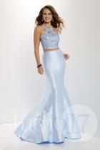 Studio 17 - 12652 Two Piece Embellished Ruffled Mermaid Dress