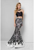 Terani Prom - Two Piece Mermaid With Embelished Illusion Neckline Prom Gown 1711p2727