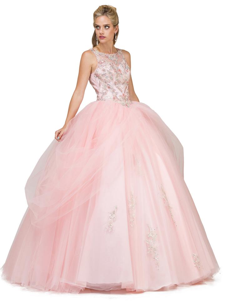 Dancing Queen - Embellished Illusion Bateau Ballgown