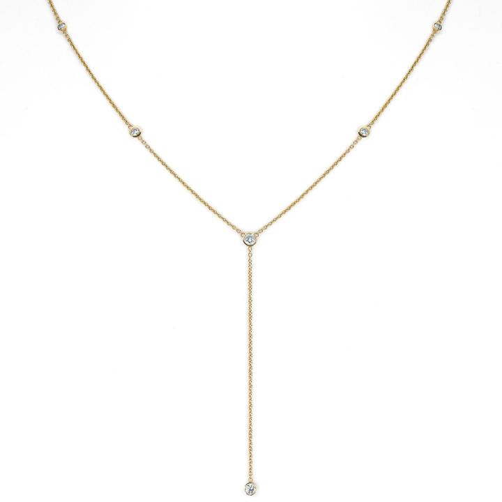 Logan Hollowell - Diamond Star Droplet Necklace