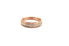 Tresor Collection - Lattice Ring With Diamond Accent In 18k Rose Gold