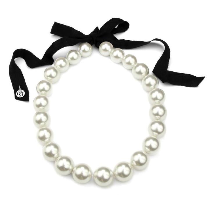 Ben-amun - Mod Victorian Large Pearls With Ribbon