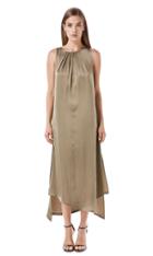 Again Collection - Dutchess Pleated Maxi In Brown
