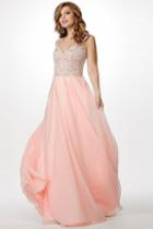 Jovani - Jvn31322 Bead Embellished Chiffon Dress