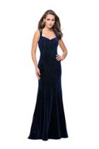 La Femme - 25681 Embellished Sweetheart Strappy Back Trumpet Dress