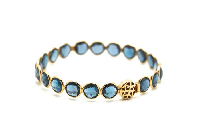 Tresor Collection - London Blue Topaz Bangle Bracelet In 18k Yellow Gold
