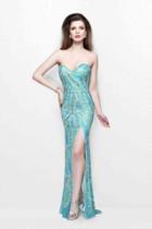 Primavera Couture - Captivating Strapless Sweetheart Sequined Sheath Gown 1867