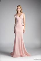 Cinderella Divine - Beaded Lace V-neck Trumpet Dress
