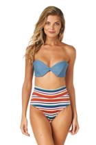 Montce Swim - Hampton Blue Bellini Top X 70's Stripe High Rise Bottom Set