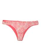 Lolli Swimwear - Double Dip Bottom In Neon Coral