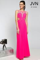 Jovani - Sheer And Ruched Bodice A-line Evening Dress Jvn94209