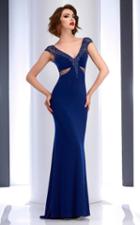 Clarisse - 2728 Beaded Deep V-neck Sheath Dress