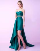 Mac Duggal Homecoming - 66251n Sweetheart Overskirt Mini Dress