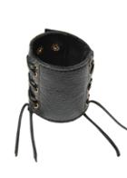 Heather Gardner - Leather Lace Up Cuff With Fringe