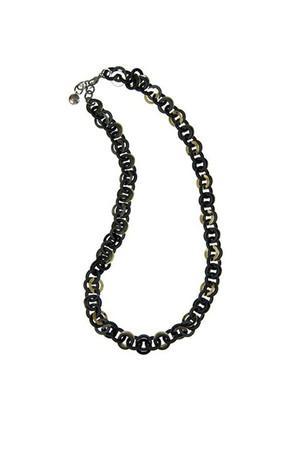 Pono Jewelry Sea Chain Necklace In Black/gold