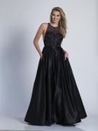 Dave & Johnny - 3244 Ornate Illusion Jewel Cut-in Gown