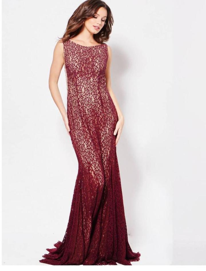 Jovani - 50757 Sleeveless Stretch Lace Trumpet Gown