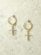 Montce Swim - Vanessa Mooney X Gold Saint Rita Cross Earrings
