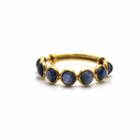 Tresor Collection - Blue Sapphire Round Stackable Ring Bands With Adjustable Shank In 18k Yellow Gold M6405bs