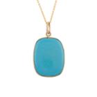 Tresor Collection - Turquoise Rect. Pendant In 18k Yg