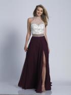 Dave & Johnny - A6242 Two-piece Beaded Haltered Gown