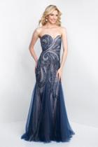 Blush - C1004 Swirl Beaded Sweetheart Mermaid Dress