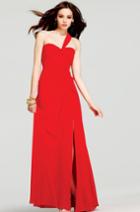 Faviana - S6862 One Shoulder Chiffon Long Dress