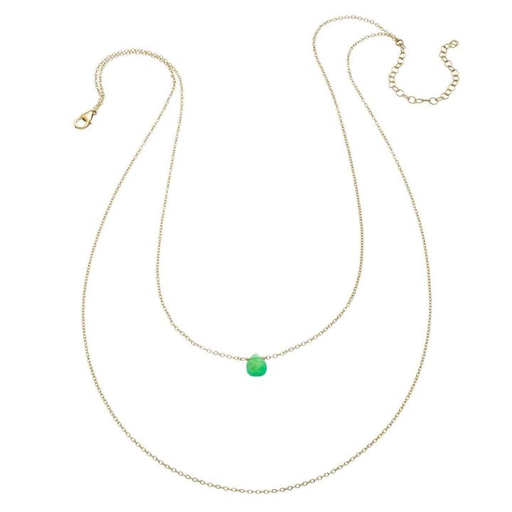 Heather Hawkins - Tiny Gemstone Drape Necklace