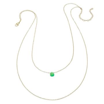 Heather Hawkins - Tiny Gemstone Drape Necklace