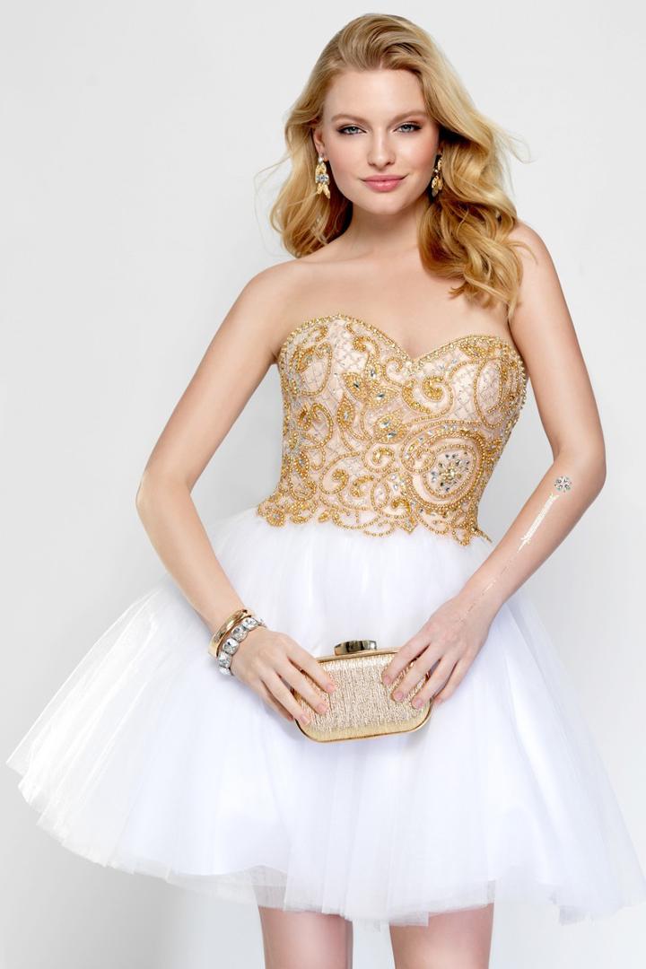 Alyce Paris Short - 3690 Bejeweled Sweetheart A-line Dress