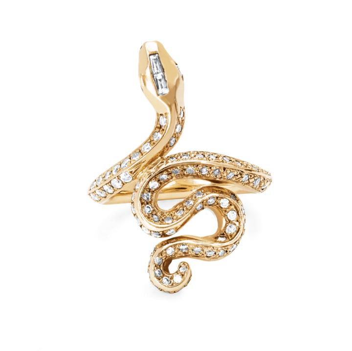 Logan Hollowell - New! 14k Full Pave Kundalini Snake Ring