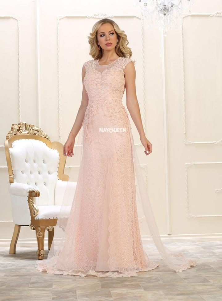 May Queen - Embellished Illusion Jewel Fitted Gown