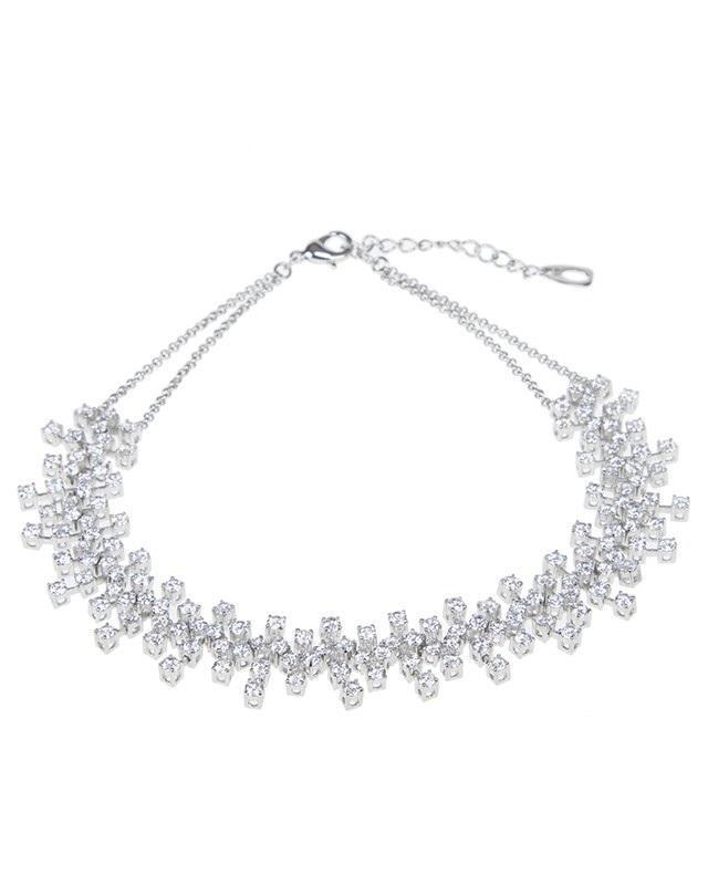 Cz By Kenneth Jay Lane - Multi Row Choker Necklace