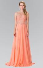 Elizabeth K - Embellished Sleeveless Long Dress Gl2343