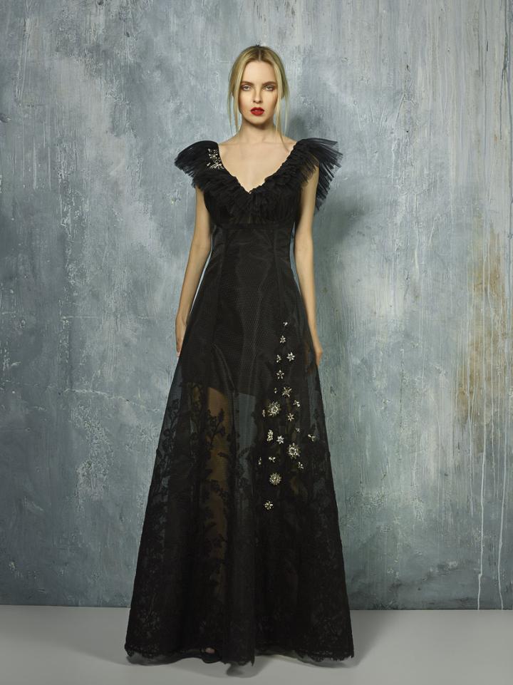 Beside Couture By Gemy - Bc1283 Embellished Tulle Lace A-line Dress